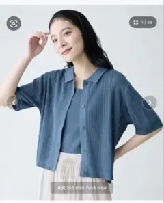 レーシーポロカーデ ブルー XLサイズ　ANY