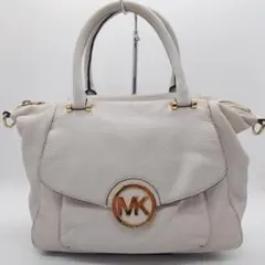 良品　マイケルコース　ハンドバッグ　レザー　ホワイト