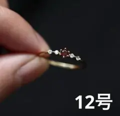 18Kゴールド レッドルビーリング おしゃれ かわいい レディース 12号のサムネイル