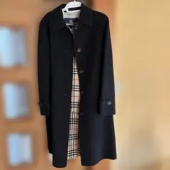 美品！カシミヤ混　バーバリーロンドン　ダブルフェイス　コート　ゆとりM
