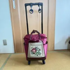 スワニー プチポアン 久家道子 コラボ 刺繍 4輪カート ショッピングカート美品のサムネイル