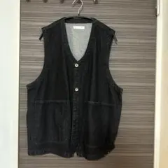 【SENSE OF PLACE】Vネックデニムベスト mサイズ