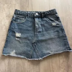 ZARA デニム ダメージスカート 130