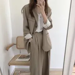 セットアップ ジャケット パンツ レディーススーツ ワイドパンツ フォーマル