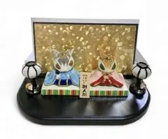 つみちゃん様　わちふぃーるど　ダヤン マーシィ雛人形 #2 Amazon | わちふぃーるど ダヤンとマーシィ 雛人形 水色×赤 T