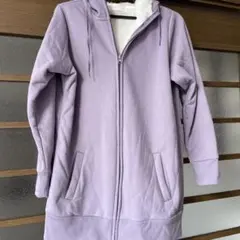 お値下げ　パーカー付きトレーナー　綺麗なパープル　L L