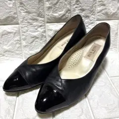 ⭐️SUN RISE ⭐️ブラック ポインテッドトゥパンプス23.5cm