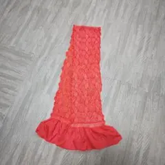 帯揚げ　オレンジ　絞り