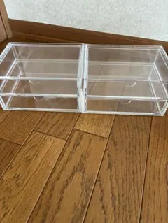 無印良品　重なるアクリルケース２個セット ２段引出し・フタ付引出