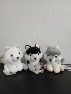 もふっとオオカミ ミステリアス　ぬいぐるみ 3匹セット