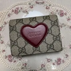 【美品】GUCCI グッチ ハート 手鏡 かがみ カガミ ワインレッド 赤 美品】GUCCI グッチ ハート 手鏡 かがみ カガミ ワインレッド 赤