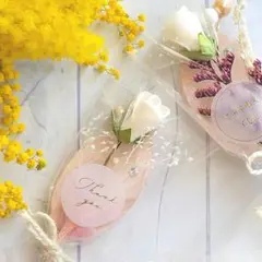 約9㌢レース白バラとドライフラワーのミニブーケ✿送料別2本から◎✿1本260円