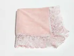 【新品未使用】近沢レース　ハンカチ　桜　さくら　ピーチ　桜便り