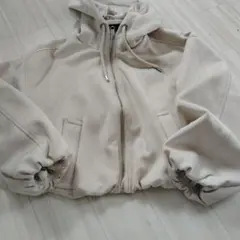 ZARA フード付きベージュパーカー XS