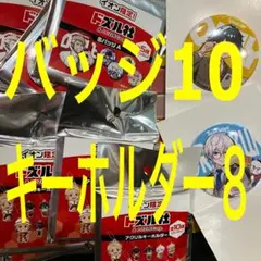 イオン限定 ドズル社 缶バッジ 10個 アクリルキーホルダー 8個