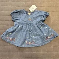 【petit main♡姉妹リンクコーデ】いちご刺しゅうパフチュニック