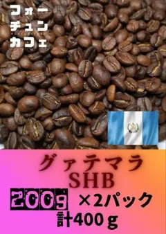 自家焙煎コーヒー豆　グァテマラ　SHB　200g２パック計400gのサムネイル