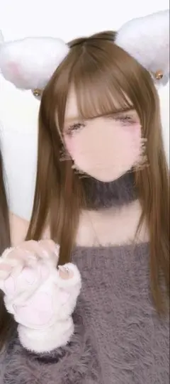 GYDA♡2WAYシャギーチョーカーニットトップス チャコールグレー