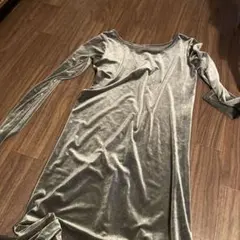 フリークスストア　ベロアワンピース　グレー