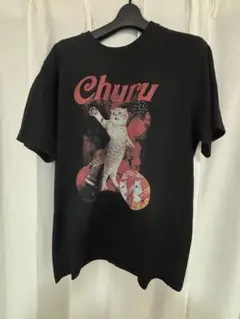 VIDS 猫プリントTシャツ 半袖 ユニセックス ストリート サイズ2