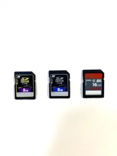 SDカード 3枚セット 8GB 2枚 16GB 1枚