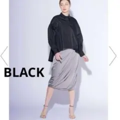 YEVS ナローバルーンスカート ブラック