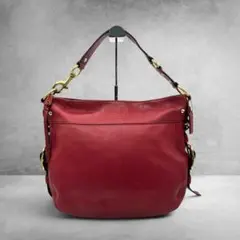 Coach Zoe Leather Hobo Shoulder Bag Red