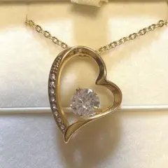 【新品】ハートネックレス 18Kゴールド仕上げ プレゼント