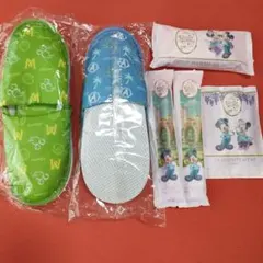 ディズニー　ホテル　宿泊者限定アメニティ　緑スリッパのみ開封済み　全部未使用