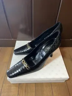 【極美品】ダイアナ 25cm パンプス ヒール スクエアトゥ 飾り