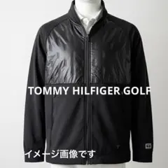 【極美品】トミーヒルフィガー　ゴルフ 切替え　中綿　ジャケット　ダブルジップ　黒