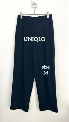 UNIQLO ユニクロ タックワイドパンツ ブラック M レディース スラックス