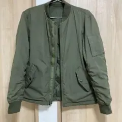 カーキジャケット　キルティングジャケット　リバーシブル