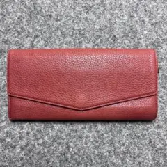 【美品】マーガレット・ハウエル MARGARET HOWELL 本革長財布　赤のサムネイル