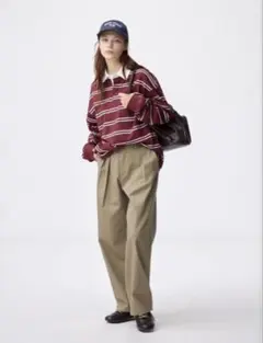 チノバレルレッグタックパンツ