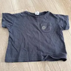 BREEZE スマイル ポケット Tシャツ チャコールグレー 90のサムネイル