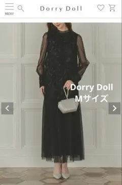 Dorry Doll フェザーフラワーチュールドレス Mサイズ