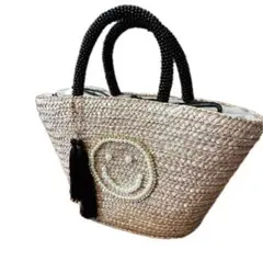 SMILY×cooco コラボ商品 スマイリーかごバッグ タッセル ビジュー