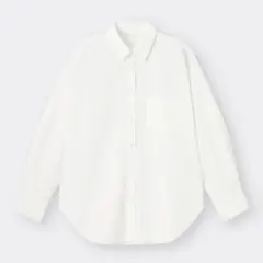 GU オーバーサイズシャツ 長袖 UVカット機能付き Sサイズ