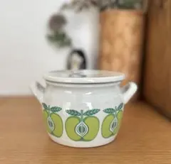 アラビア　ARABIA ポモナ　ジャムポット　青リンゴ　大　蓋ありのサムネイル