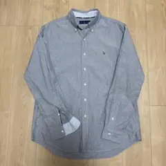 POLO RALPH LAURENボタンダウンシャツ ストライプ襟　グレー