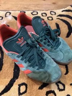 adidas ガゼル　gazelle グリーン/オレンジ　25.0㎝