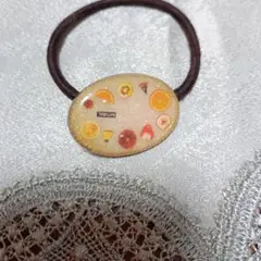 SALE☆ハンドメイド レジン ヘアゴム 花 金箔入り | Mercari