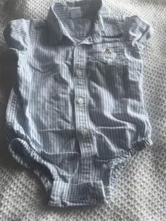 GAPカラーブロック オックスフォード ボディスーツ (ベビー)ブルー70cm