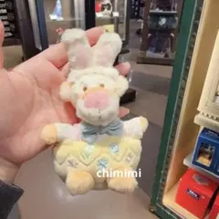 上海ディズニー　イースター　森のプーさん　ディガーぬいぐるみキーチェーン