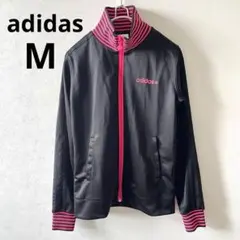 adidas アディダス NEO ジャージ 【M】黒　ピンク　ジャケット