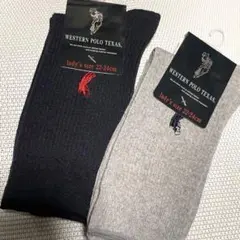 WESTERN POLO TEXAS レディースソックス 2足セット