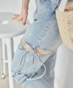 nice claup サイドレースあき美脚デニムのサムネイル