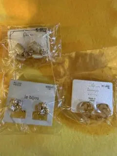 イヤリング　３点セット　　①