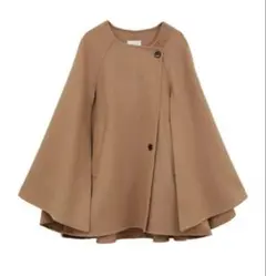 美品　1er Arrondissement ダブルビーバーケープコート 1er Arrondissement｜TOPダブルビーバーステンカラーコート(スカーフ付